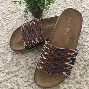 Nature Breeze Beaded Slide Sandal